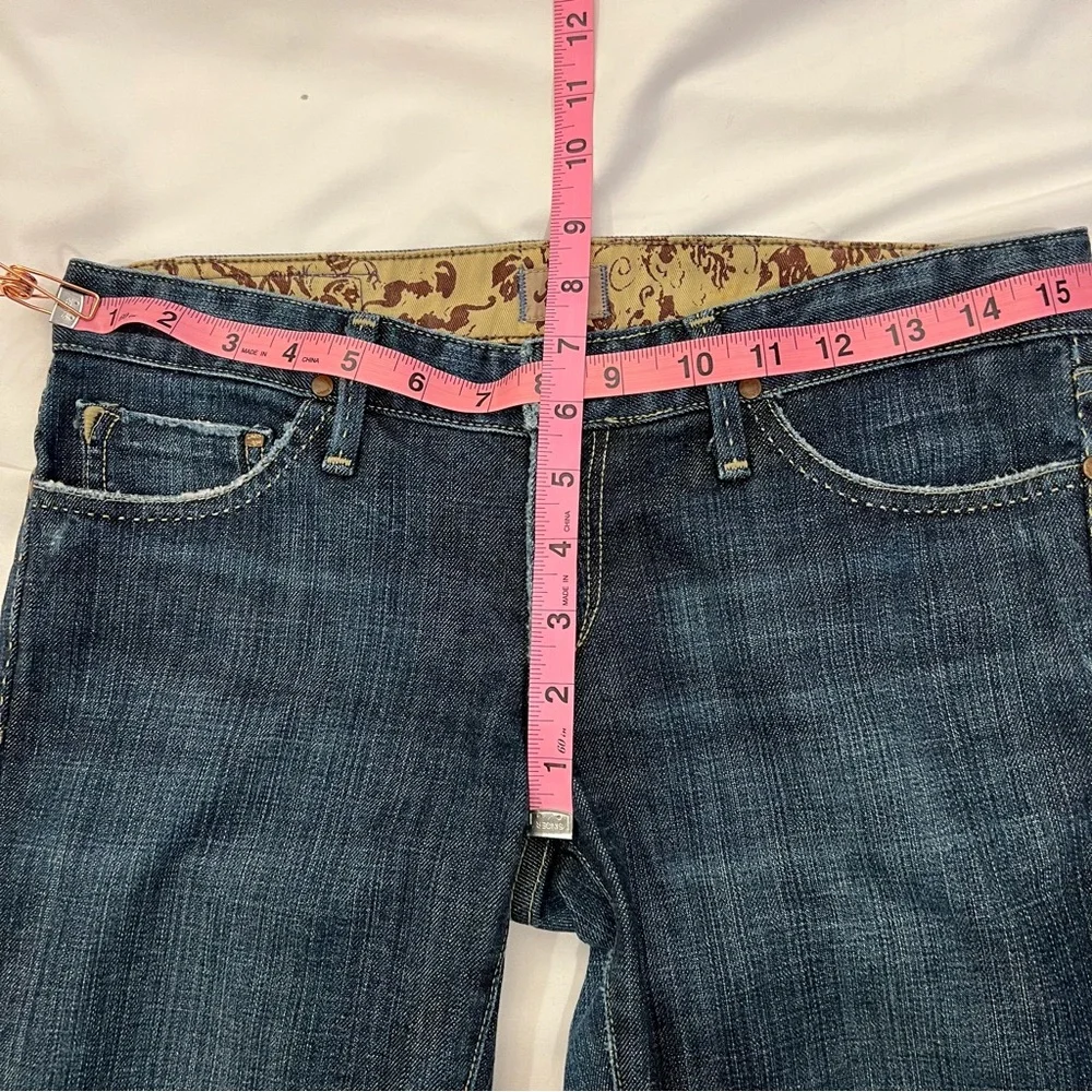 GoldSign Desire Lowrise Distressed Flare Bootcut Denim Jeans USA Made SZ 27 EUC - Picture 15 of 16